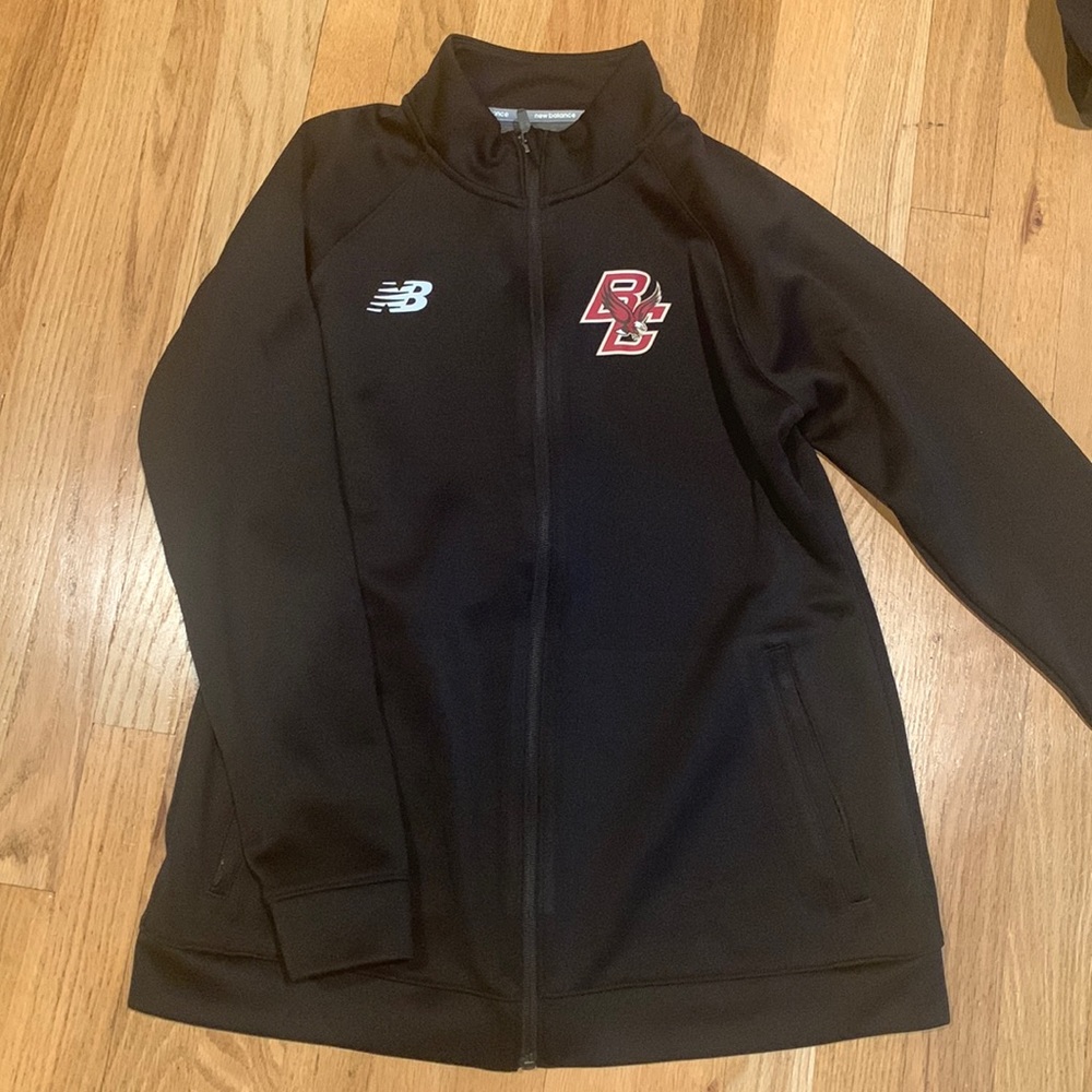 Black zip up. Boston college no hood